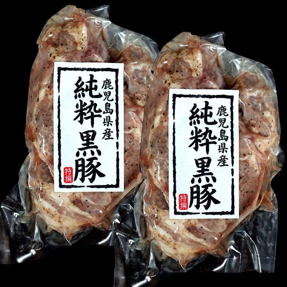 Toyoyo Selection, Pure Black Pig Produced in Kagoshima Prefecture, Roast Pork, Ultimate Burning, Skilled Craftsmanship (21.2 oz (600 g) (300 g x 2))