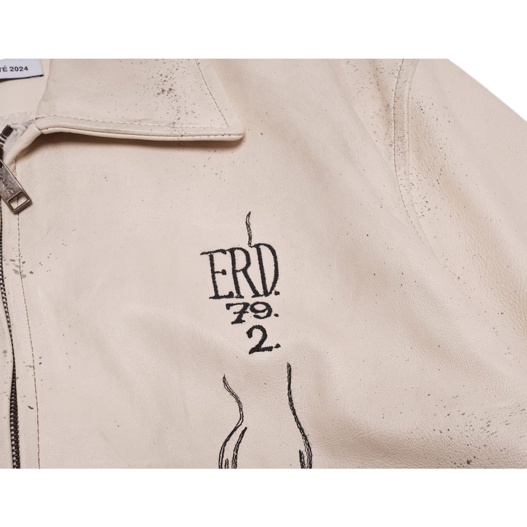 ENFANTS RICHES DÉPRIMÉS 'ARCANE 17' ZIP-UP LEATHER JACKET