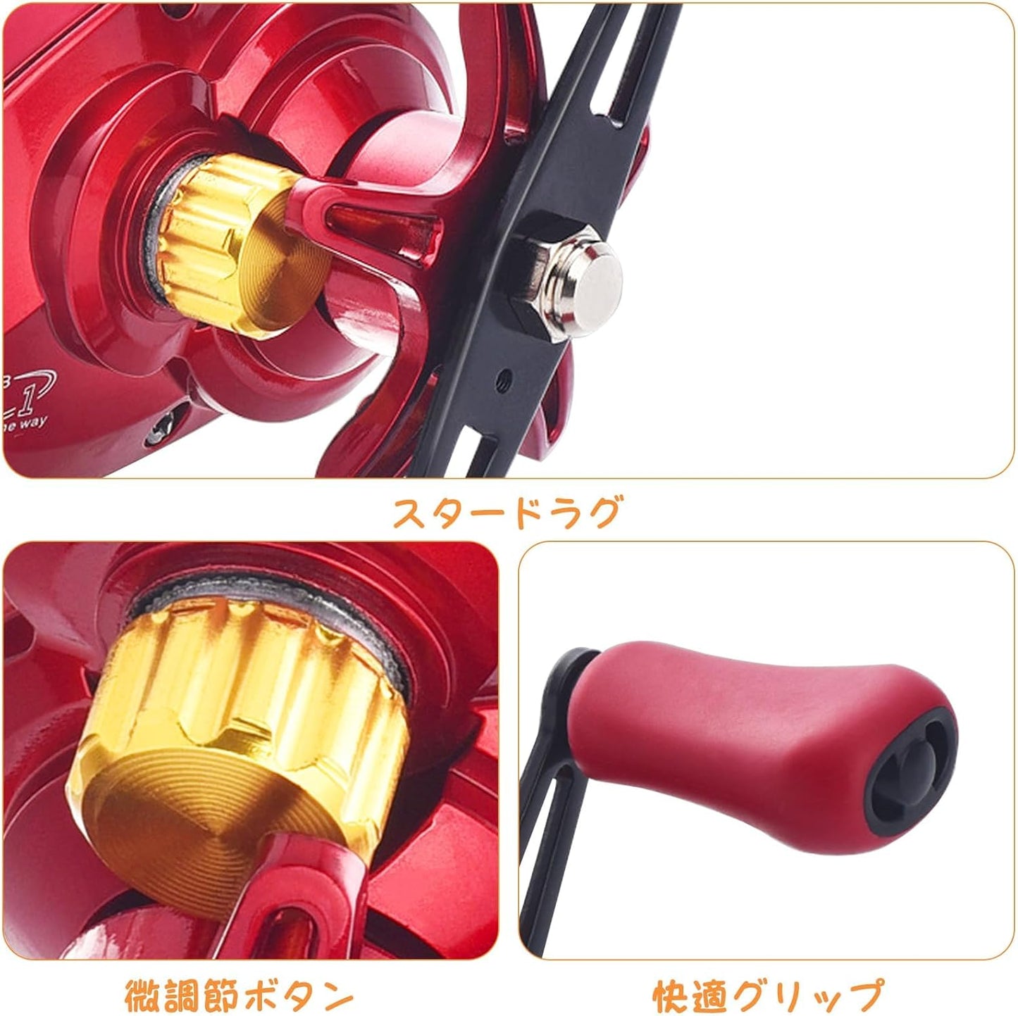 Bait Reel Fishing Reel Bait Finesse Reel Shallow Groove Spool Ultra Lightweight Aluminum Alloy Spool Strong Magnetic Brake for Saltwater Fishing and Freshwater (Left Handle)