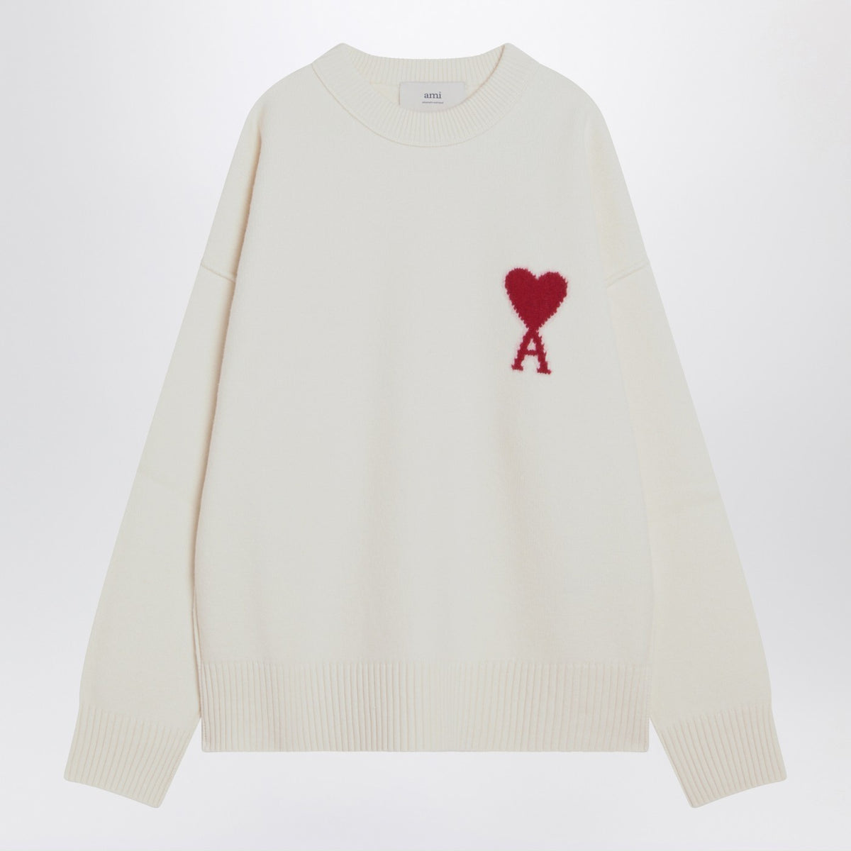 Ami Ami Paris White Ami De Coeur Sweater - Image 4