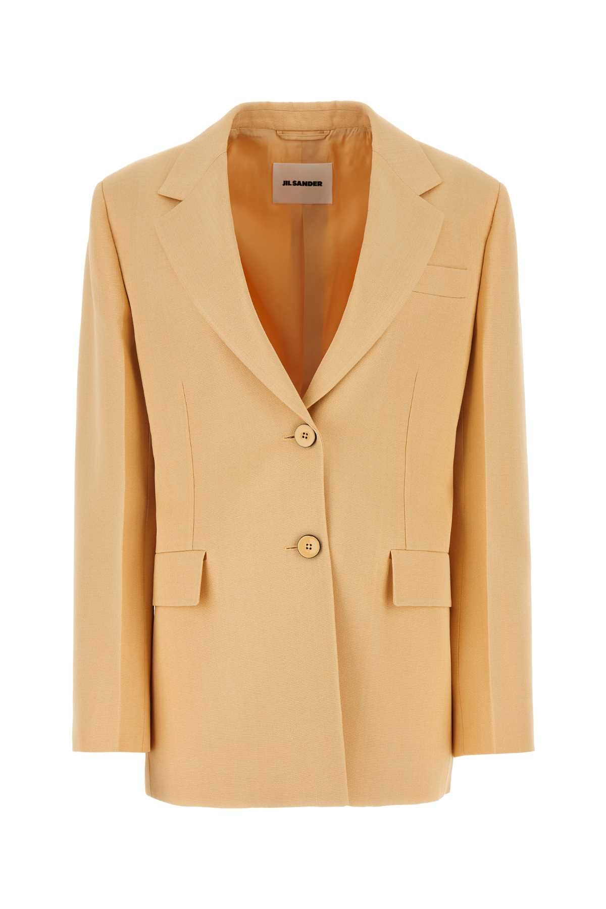 Jil Jil Sander Peach Viscoseブレンド特大ブレザー - Image 4
