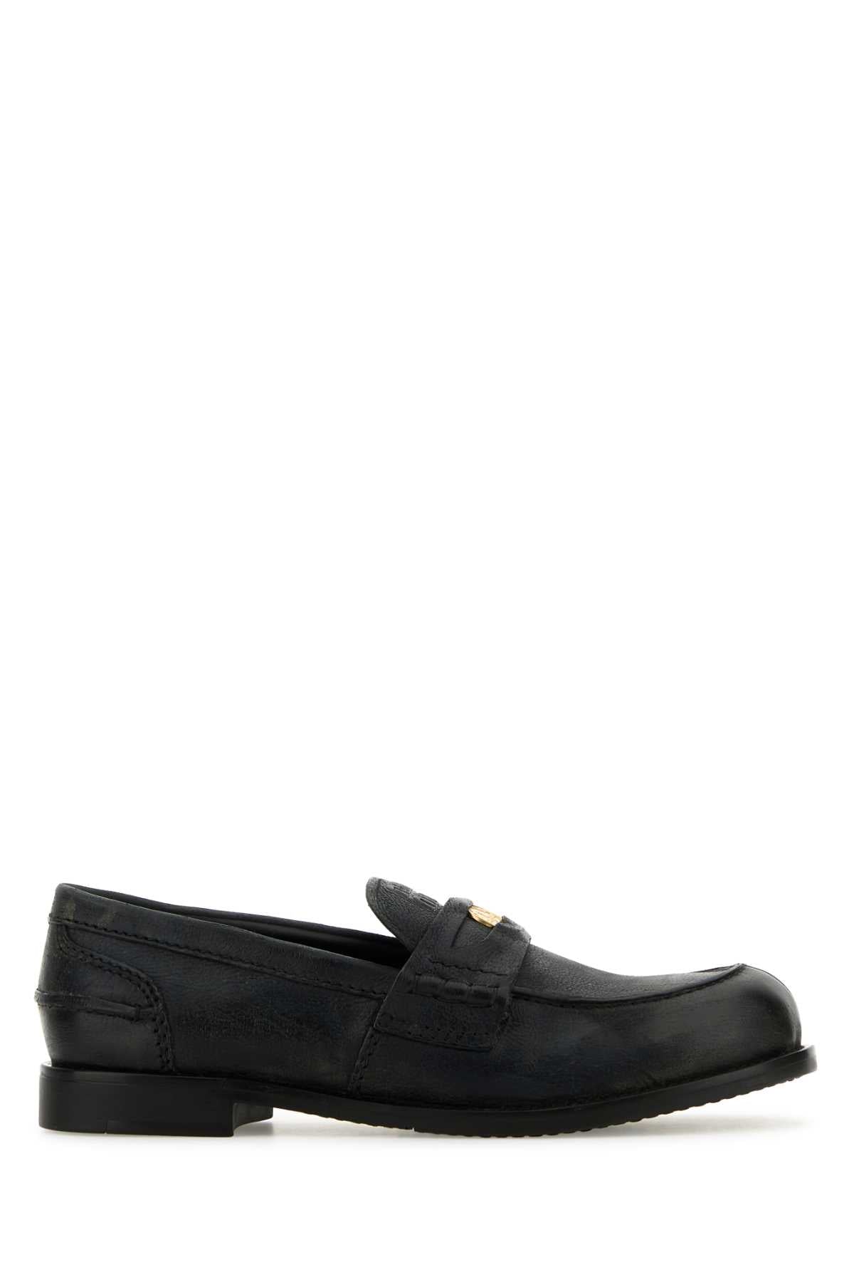 Miu Miu Miu Slateレザーローファー - Image 4