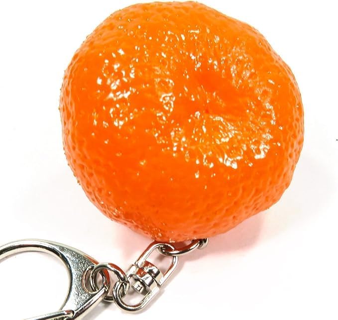Coconut Accessories, Whole Tangerine, Food Sample, Keychain, Cute, Funny, Souvenir, Gift
