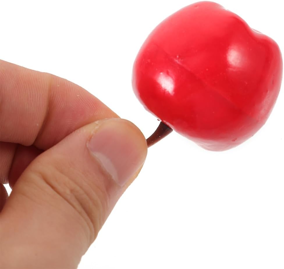 DOITOOL 20pcs Artificial Fruit Model Miniature Real Fruit Model Red Apple Desktop Decoration Market Display Educational Props
