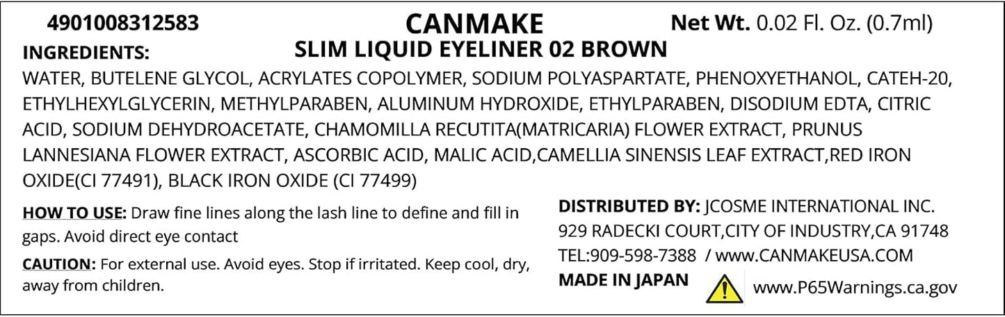 Canmake Slim Liquid Eyeliner 02 Brown