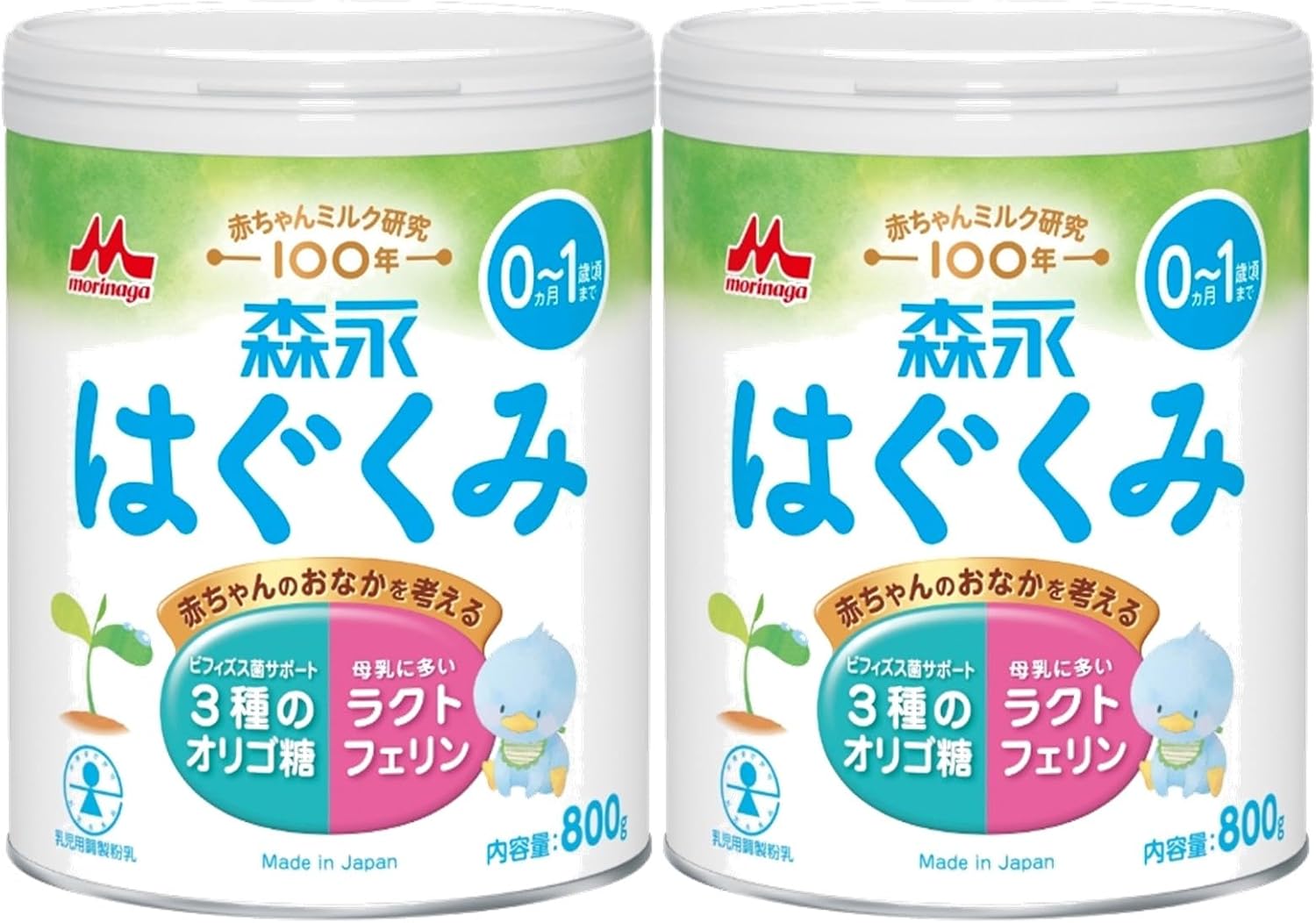 Morinaga Follow-up Milk, Chill Mill, 28.7 oz (800 g) x 2 Cans Pack, (1 - 3 Years Old (Can Be Used Even After 9 Months), Powdered Milk, Bifidobacteria, Oligosaccharide, Lactoferrin, (