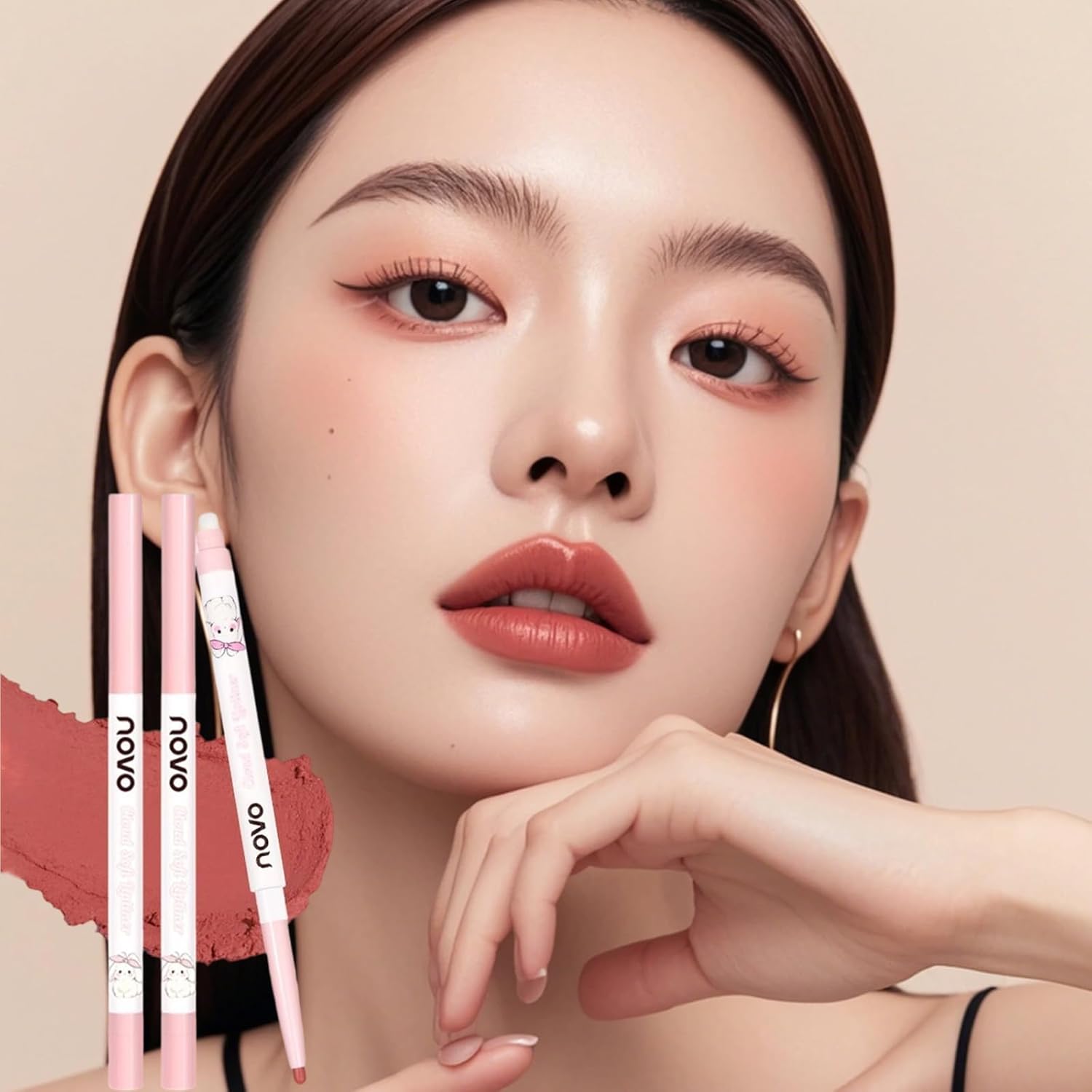 Sheerness Matte Lip Tint - Long Lasting Color Selection - Multi-color Selection - Moisturizing Effect - Never Dry - Perfect Lip Makeup (04 - Nude Brown)