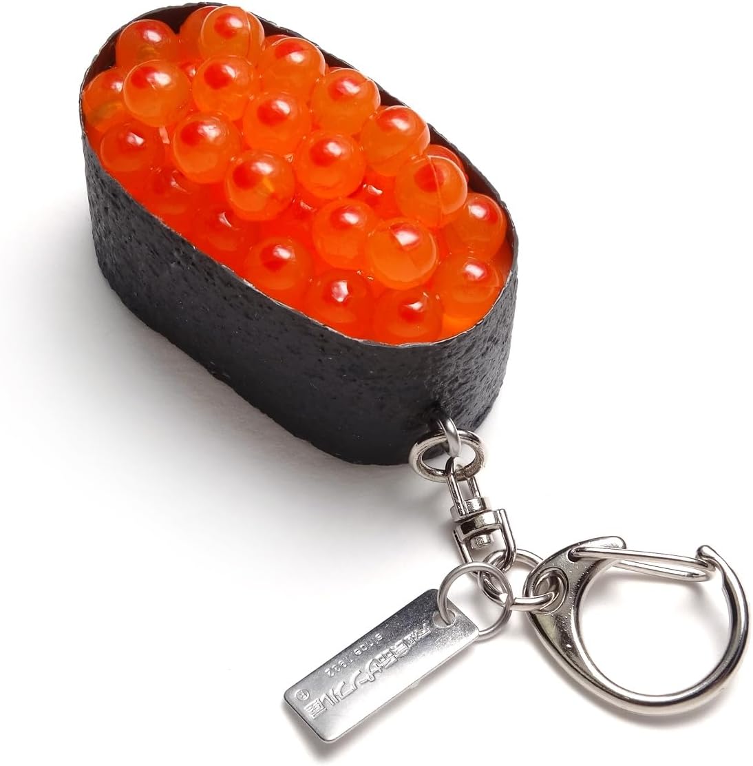 [Ganso Shokuhin Sample-ya] Official Key Ring, Sushi, Salmon Roe, Key Chain, Gift