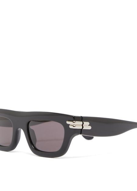 BOTTEGA VENETA Mitre Rectangular recycled acetate sunglasses - Image 4