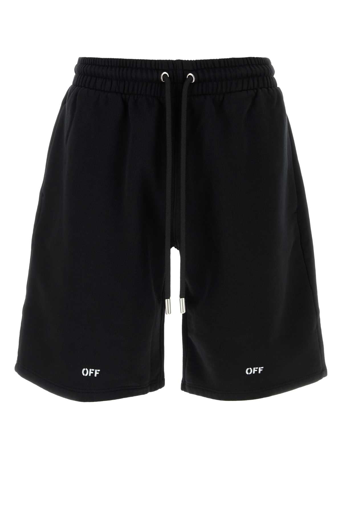 Off オフホワイト ブラック コットン バミューダ ショーツ - Image 4