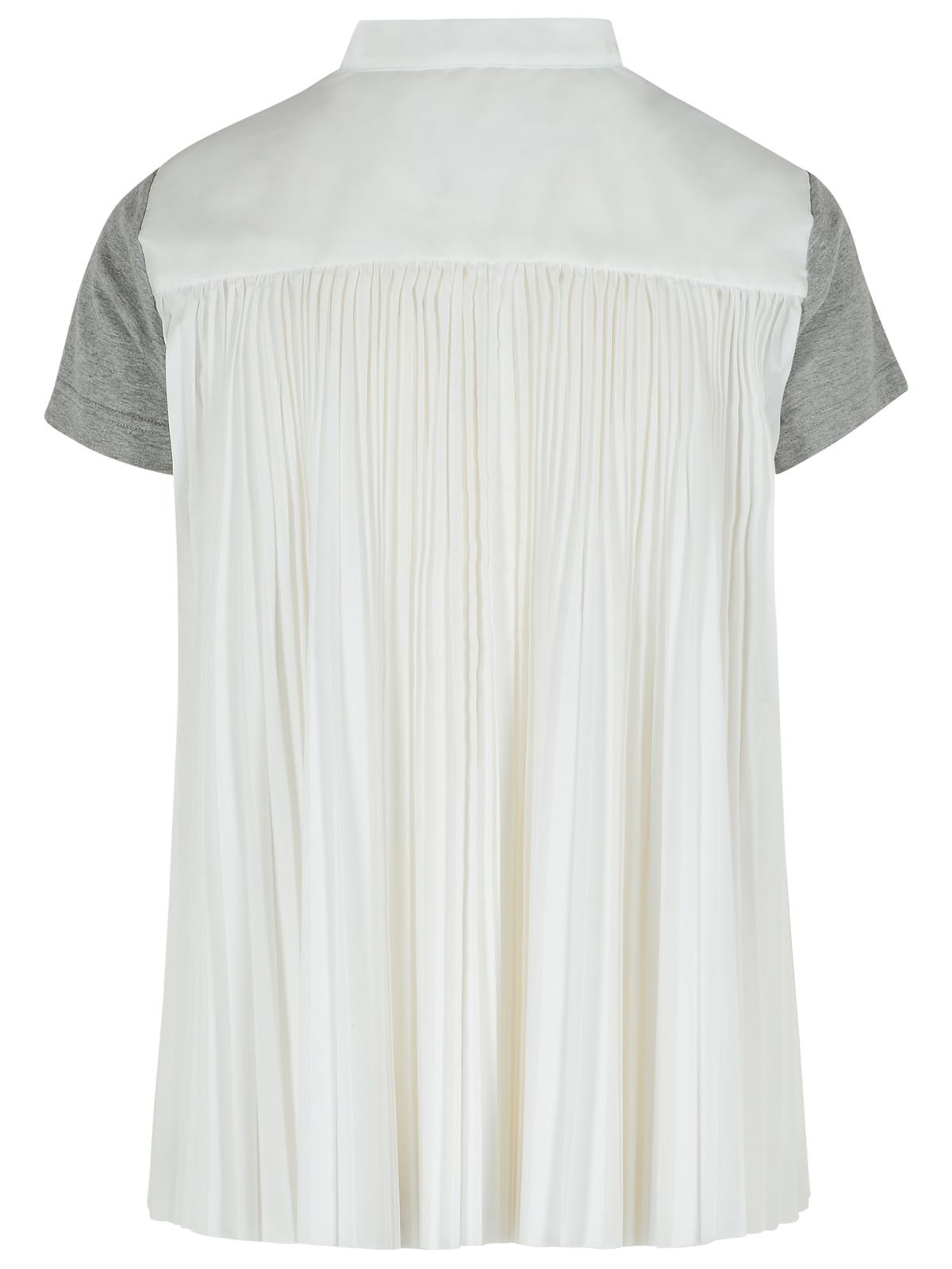 Sacai Sacai Grey Cotton Tシャツ - Image 4