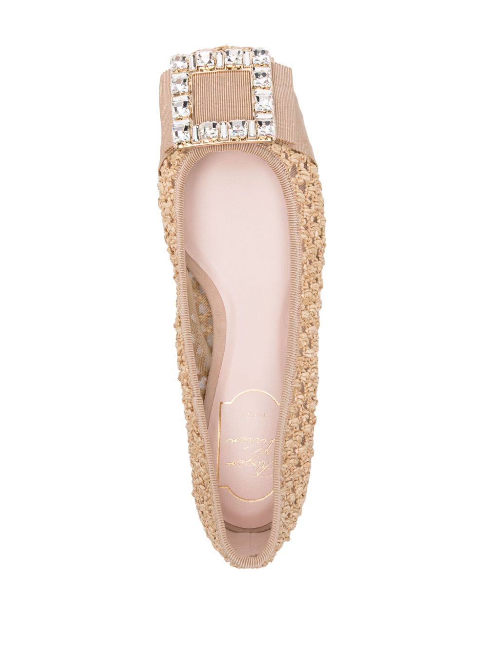 Roger ロジャー・ヴィヴィエ・トレs Vivier Raffia Ballet Flats - Image 4