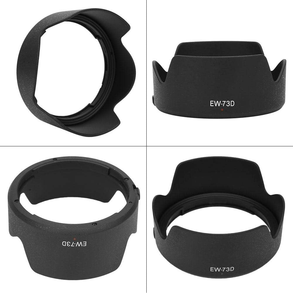 Camera Lens Hood for Canon EF-S, EW-73D Plastic Camera Lens Hood Shade EF-S 18-135mm f/3.5-5.6 IS USM Lens, Lens Hood for Lighting Photography, Night Photography