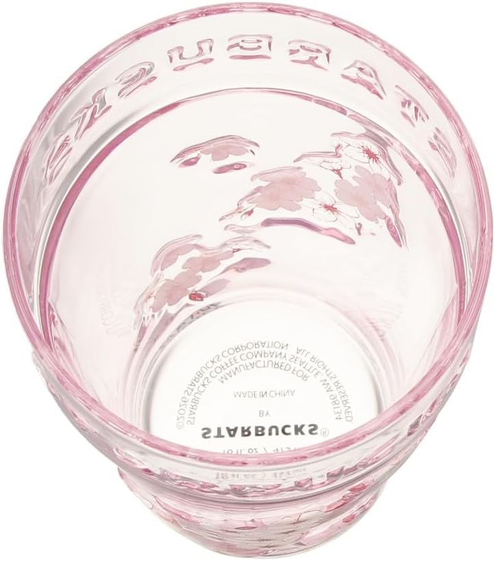 Starbucks SAKURA 2026 Vaso de cristal, rosa, 16.0 fl oz, con pajita