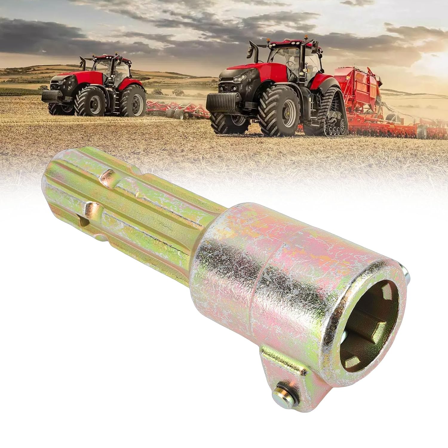 Garosa トラクター PTO シャフトエクステンション 6スプライン 重厚金属製 1-3/8インチ 耐久性と正確な接続力 光滑な使用感 各種農機具用