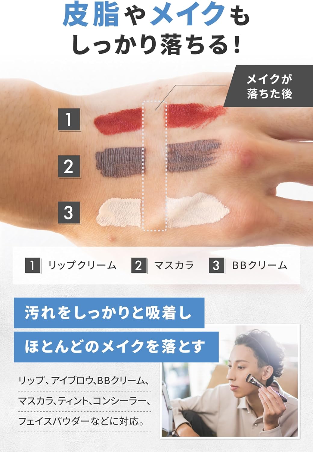 NULL Cleansing Men's Makeup Remover, Square Plug, Pore Stain, No Face Washing, Cleansing Liquid + All-in-One Gel Set, Face Wash & Lotion