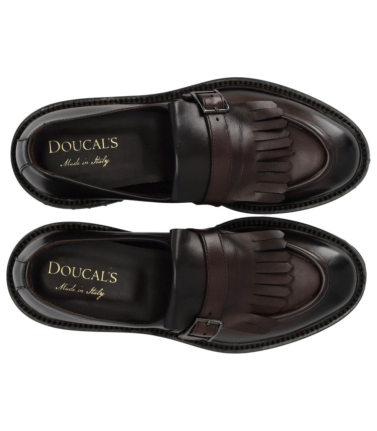 Doucals ドゥーカル 'S Deco 'ダークブラウンローファーとフリンジ - Image 4