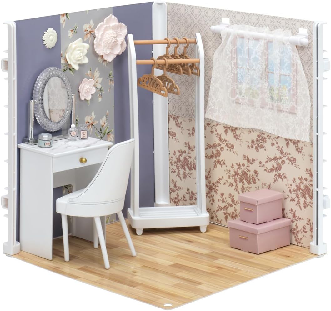 Takara Tomy Licca-chan Interior Coordination Dresser Room (Francfranc Collaboration) Dress-up Pretend Play Toy, Ages 3 and Up
