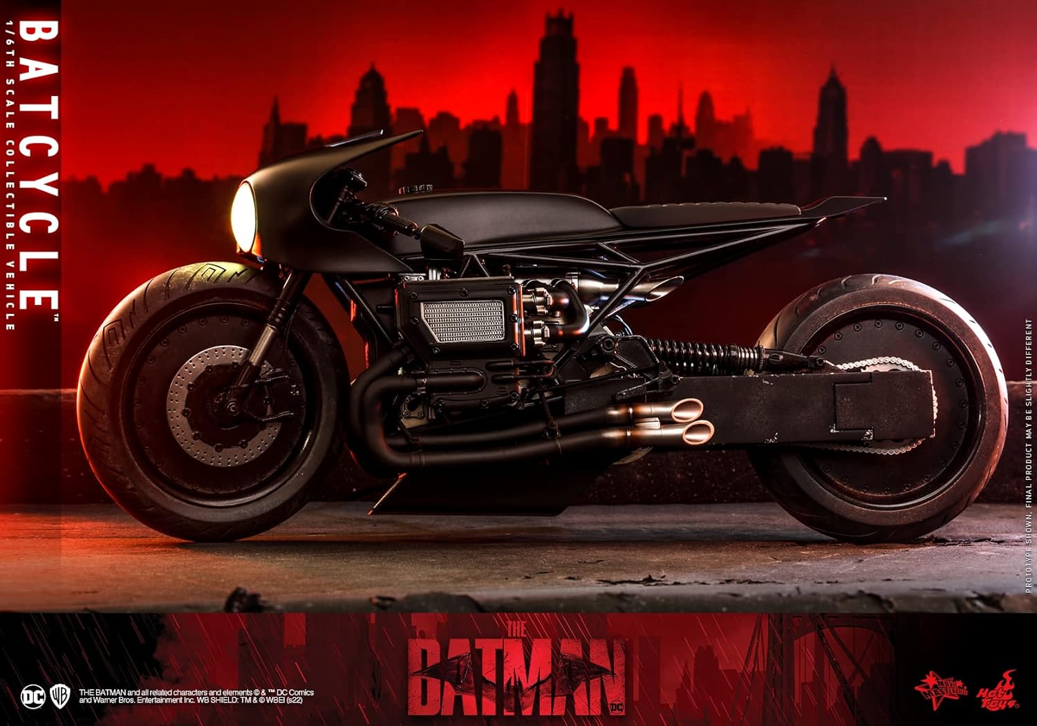 Movie Masterpiece The Batman - Batcycle 1/6 Scale Vehicle Black