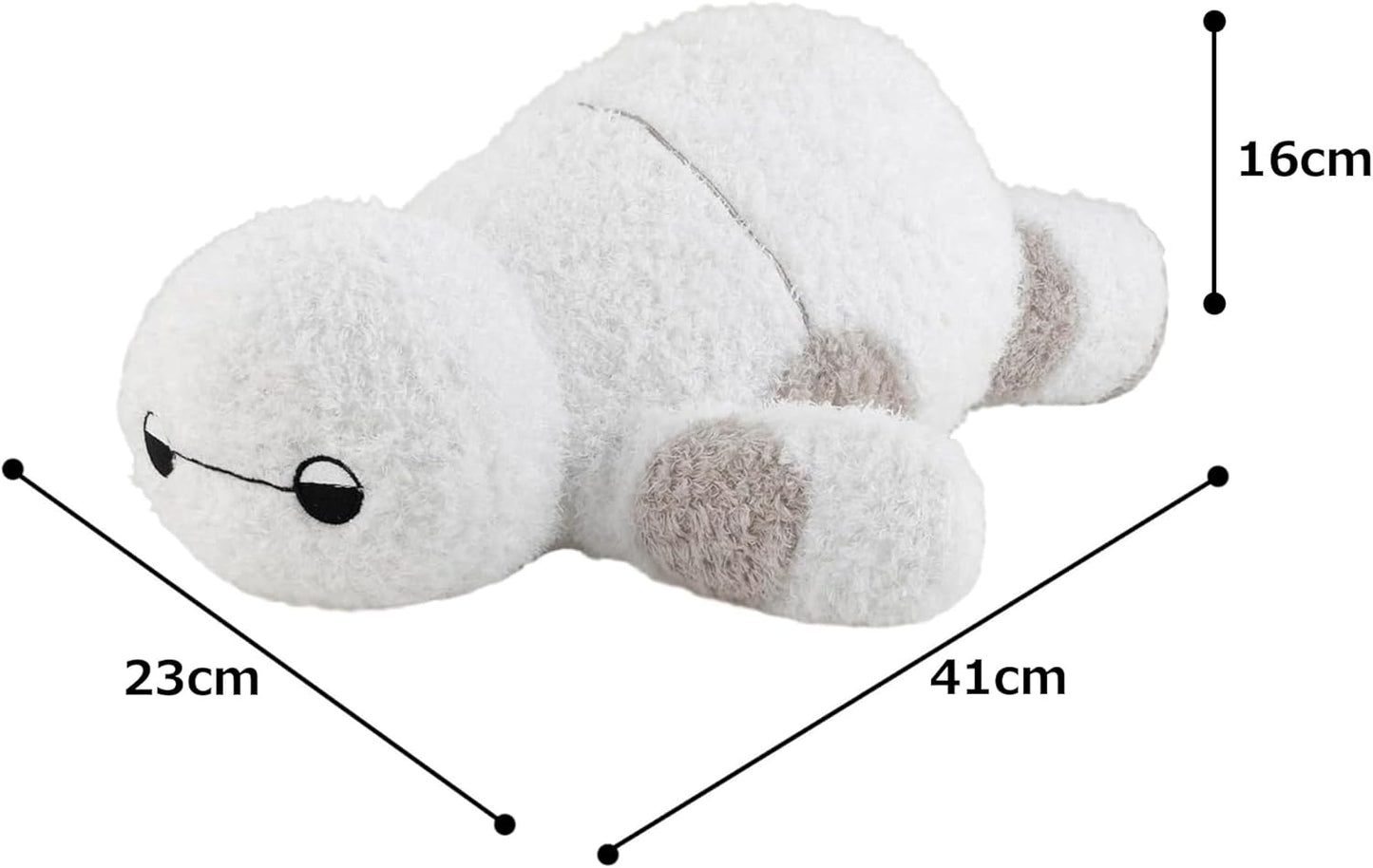 MORIPiLO Hugging Pillow Baymax Plush Toy Cushion 7.9 x 21.7 inches (20 x 55 cm) White Large Gift Merchandise (Plush Cuddle Pillow) Disney Morishita Pillows 428210
