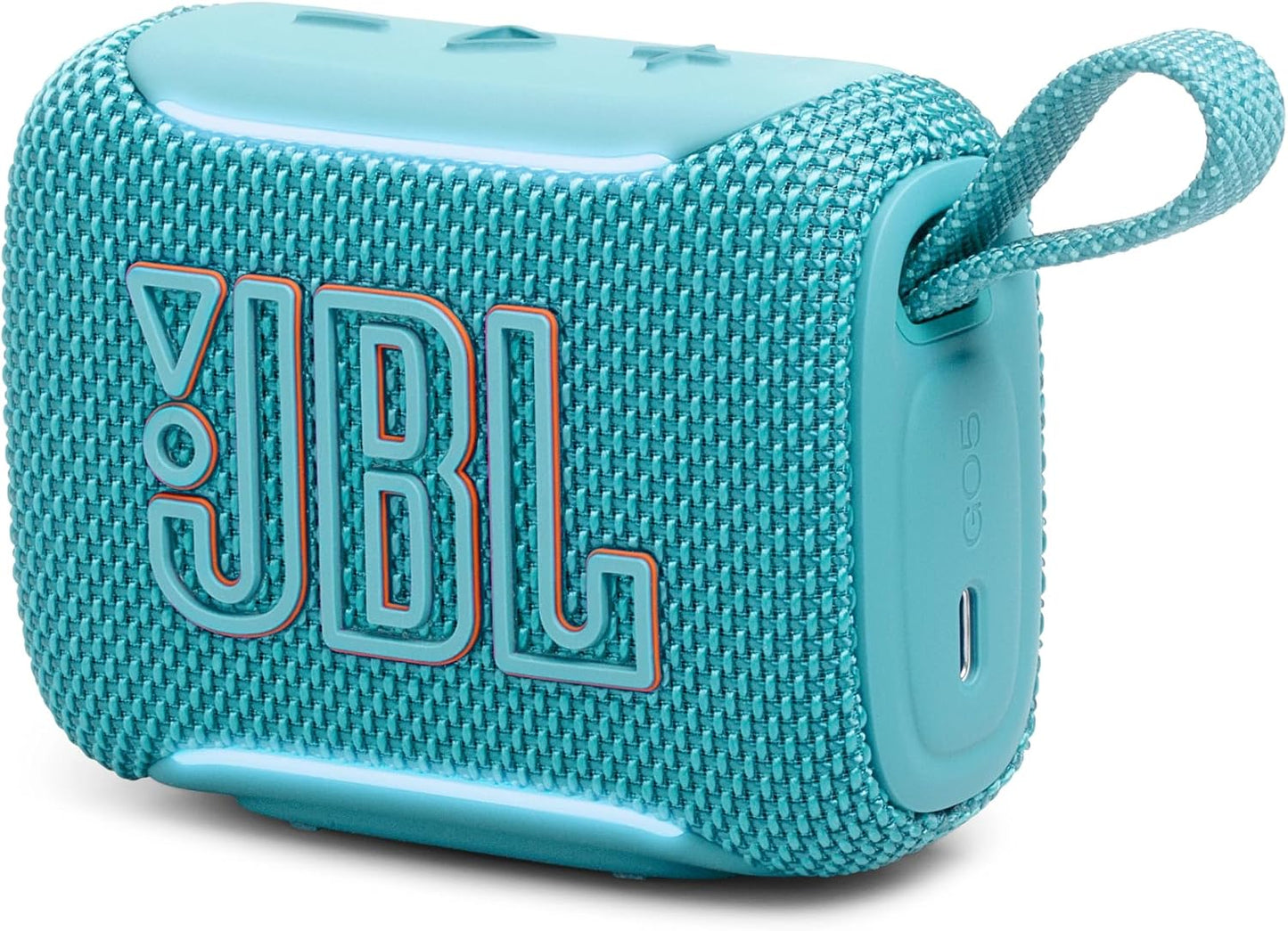 JBL GO5 Bluetooth Speaker, USB C Charging, IP68 Dustproof, Waterproof, Lossless Playback, Ambient Edge Light, AirTouch, Stereo Pairing, Small, App Compatible, Auracast Compatible, Passive Radiator