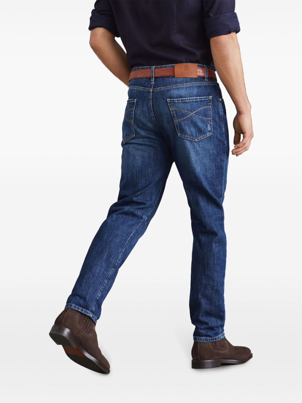 Brunello Brunello Cucinelliデニムジーンズが涙を流します - Image 4