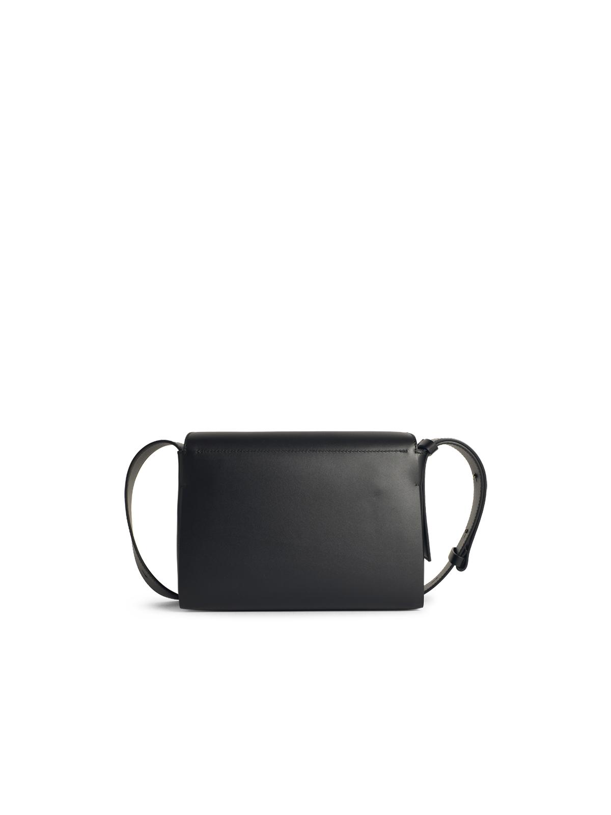 Jil Jil Sander Small 'Messenger' Black Lear Bag - Image 4