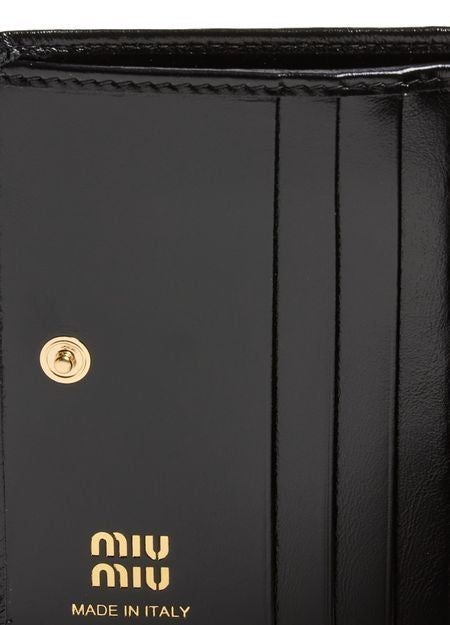 MIU MIU Leather coin purse with padlock details - Image 4