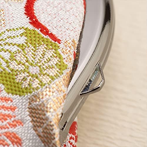 Kyoto Geibido Nishijin Weave 2.6-Inch Coin Purse Pouch, Handcrafted by Artisans, Japanese Pattern, Made in Japan, black 2