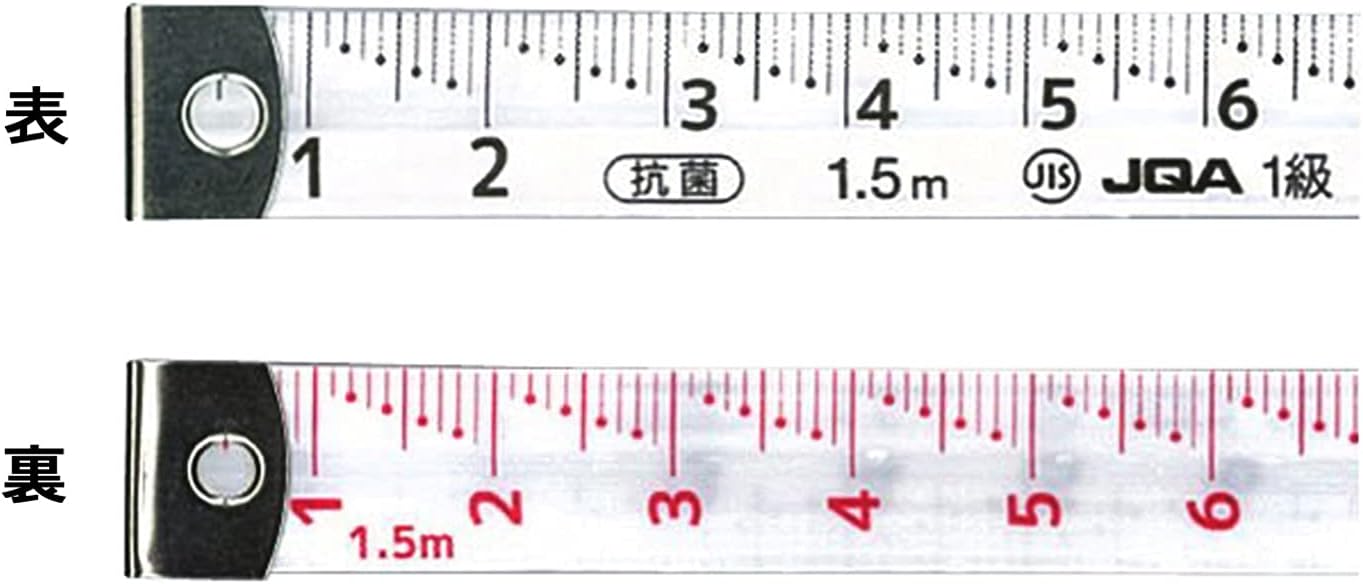 Niigata Seiki SK DMB-1215KD JIS Standard Japanese Dressing Measure Rose, Quick Step Scale, 0.5 in (12 mm) Width, 3.9 ft (1.5 m)