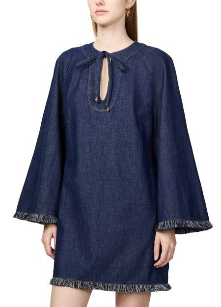 ZIMMERMANN Rhiannon fringe mini denim dress - Image 4