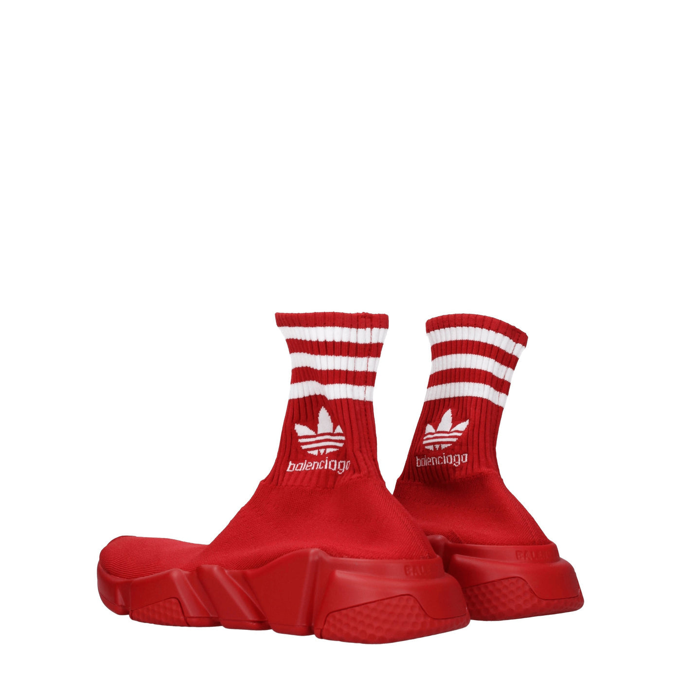 Balenciaga バレンシアガスニーカーアディダススピードウーマンファブリックレッド/ホワイト - Image 4