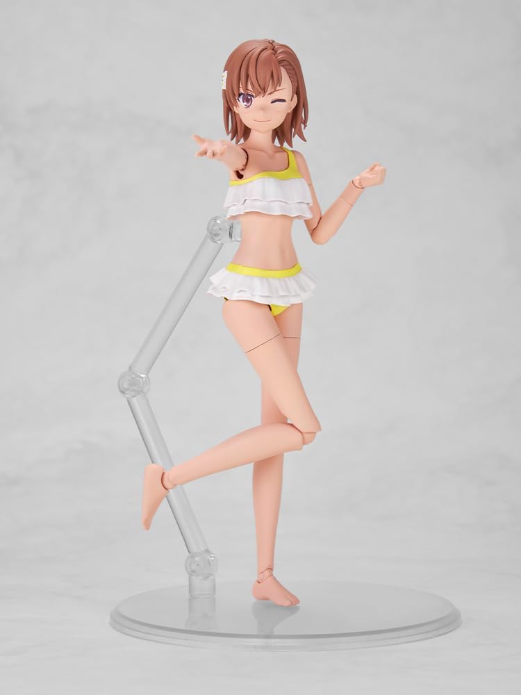 KADOKAWA PLASTIC MODEL SERIES "Toaru Kagaku no Railgun T", Mikoto Misaka, Total Height Approx. 6.4 inches (163 mm), DX Version, Color Coded Plastic Model