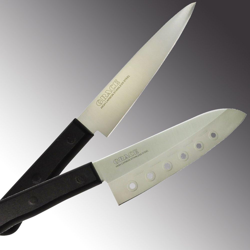 Kai Corporation AZ5053 Santoku Knife, Grace, Slotted 6.5 inches (165 mm), Made in Japan