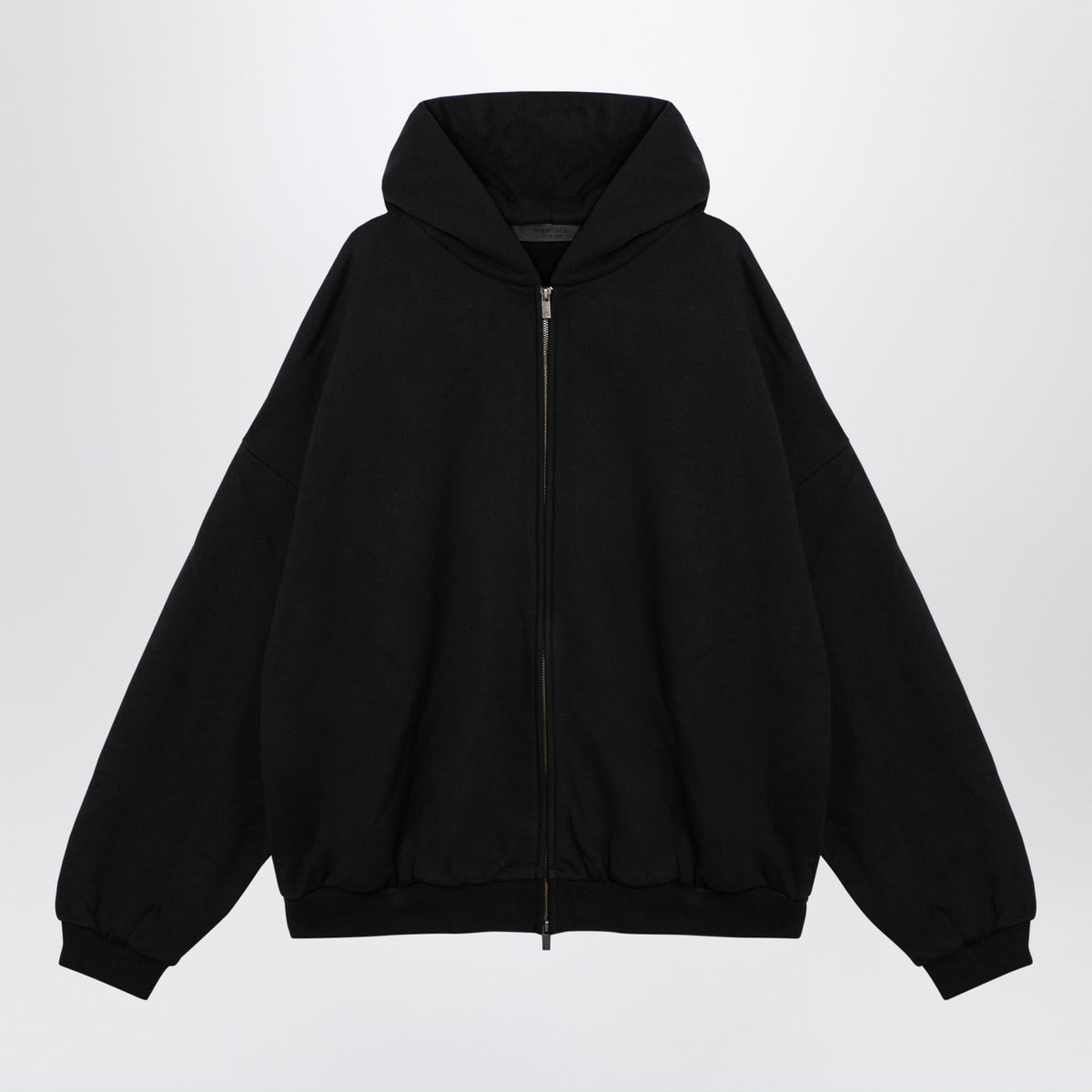 Fear 神への恐怖は、ロゴ付きの黒いジップスウェットシャツ - Image 4