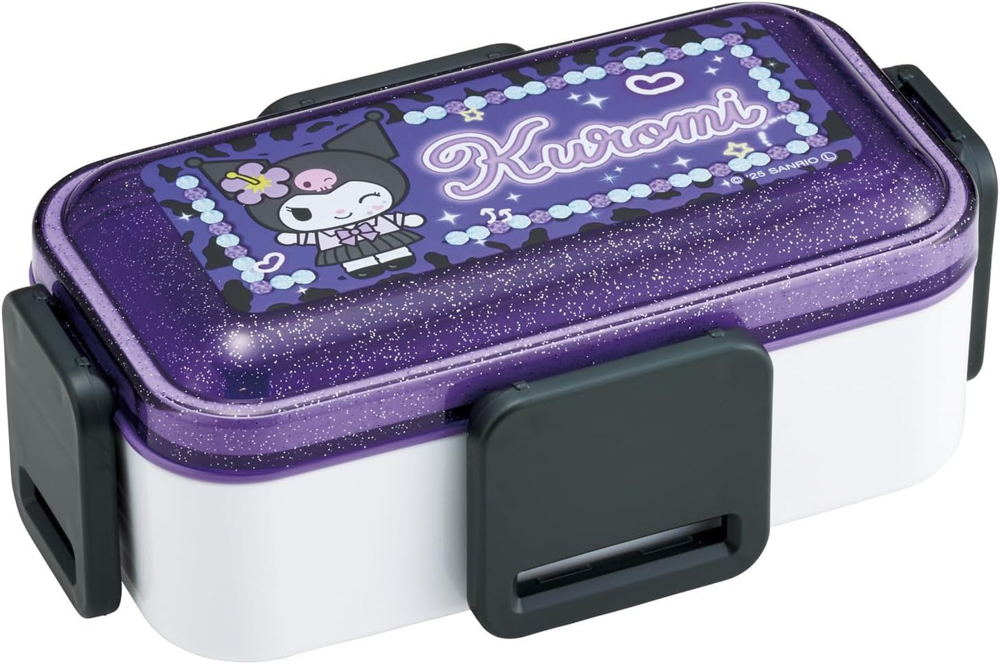 Skater (Skater) Bento Box, Fluffy Serving Lunch Box, 2-Tier, 20.3 fl oz (600 ml), Dishwasher Safe, Microwave Safe, Made in Japan, Sanrio, Kuromi, School, PFLW4-A