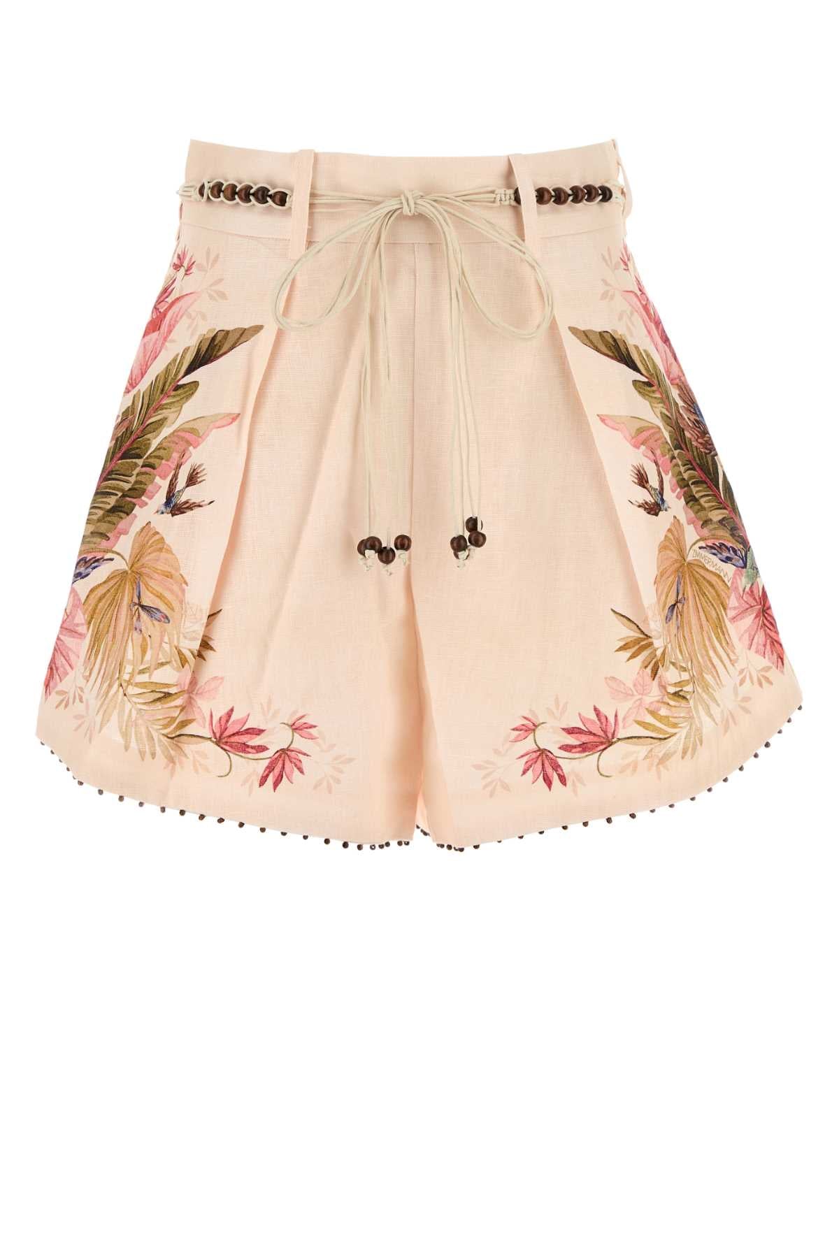 Zimmermann Zimmermannプリントリネンアセンションショーツ - Image 4