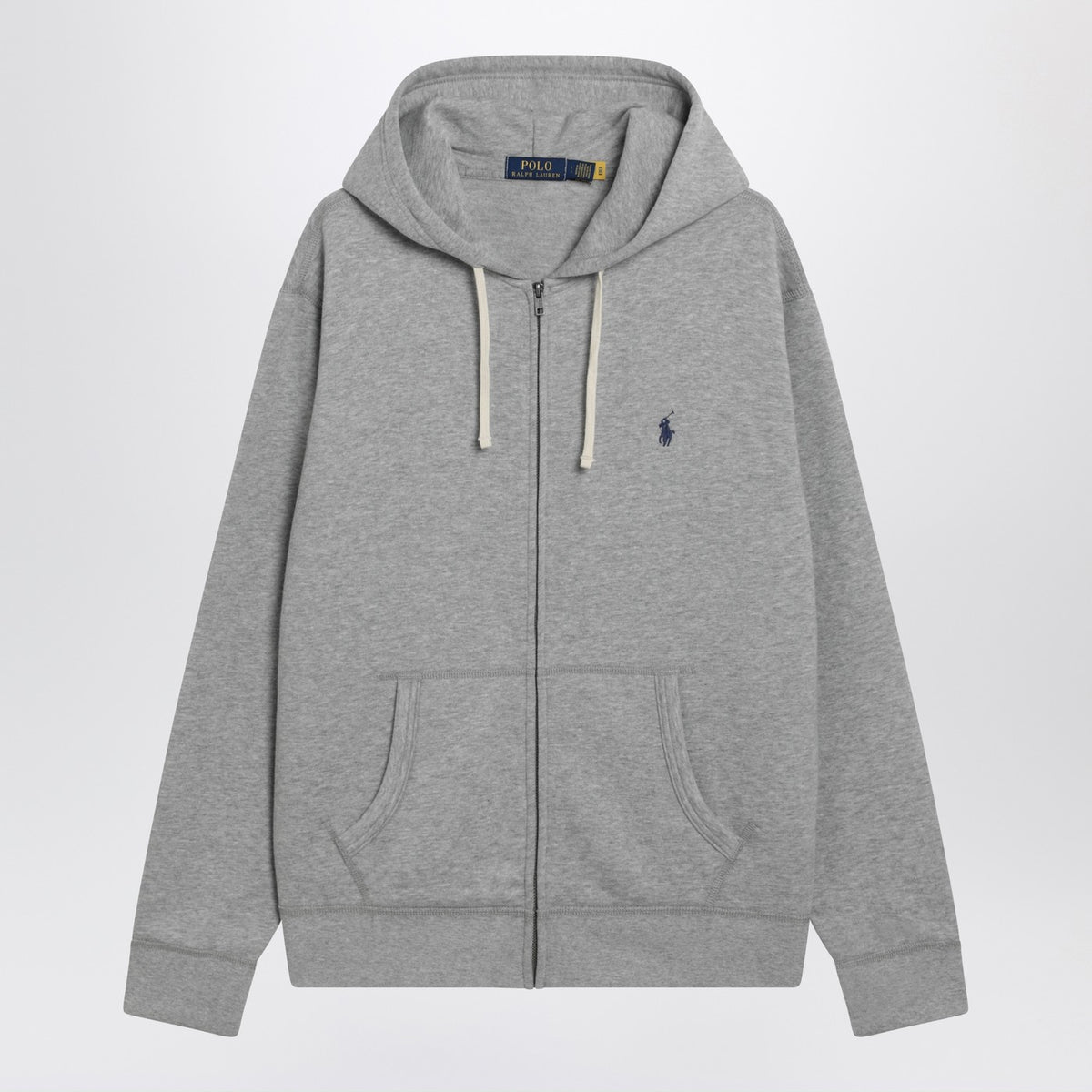 Polo ポロ ラルフローレン グレー コットン フリース ジップ スウェットシャツ - Image 4