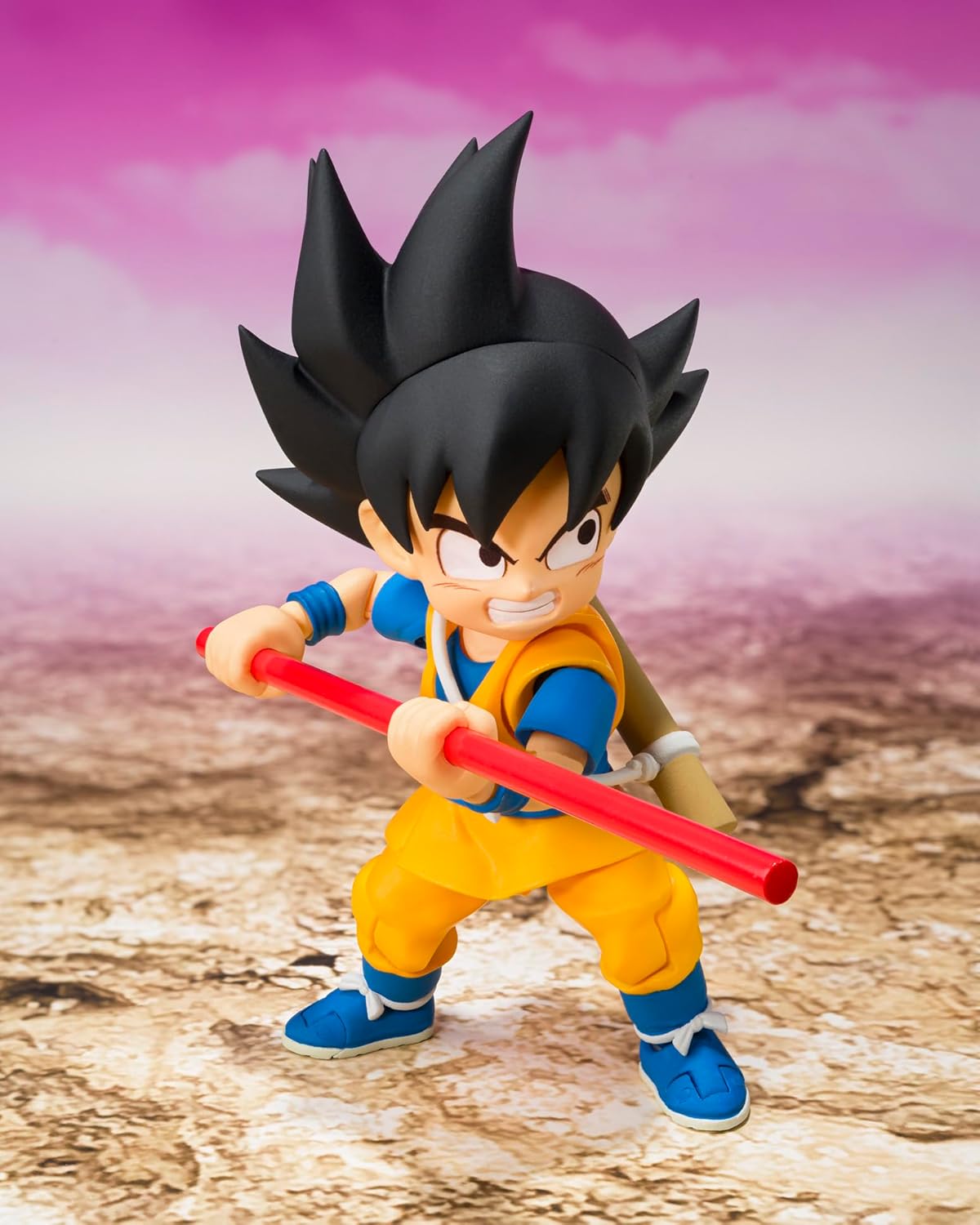 BANDAI SPIRITS S.H. Figuarts Dragon Ball DAIMA Son Goku (Mini) - DAIMA- Approx. 2.8 inches (70 mm), PVC & ABC, Pre-painted Action Figure
