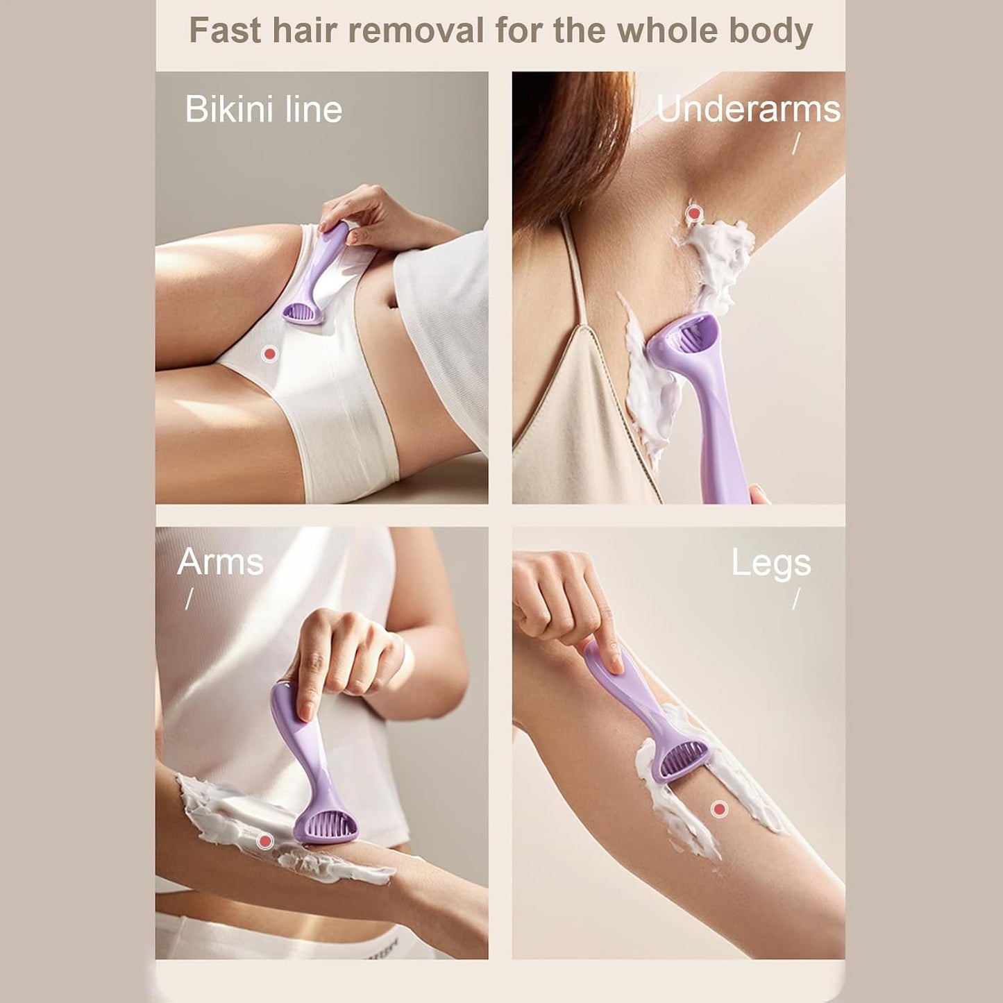 Razor for Women, Zero Sense Shaver Limbs Hair Armpit Hair Pubic Full Body Manual Hair Removal Shaver Portable Epilator Razor for Women - Bikini Trimmer | Body Hair Trimmer, Body Groomer, Body Shaver