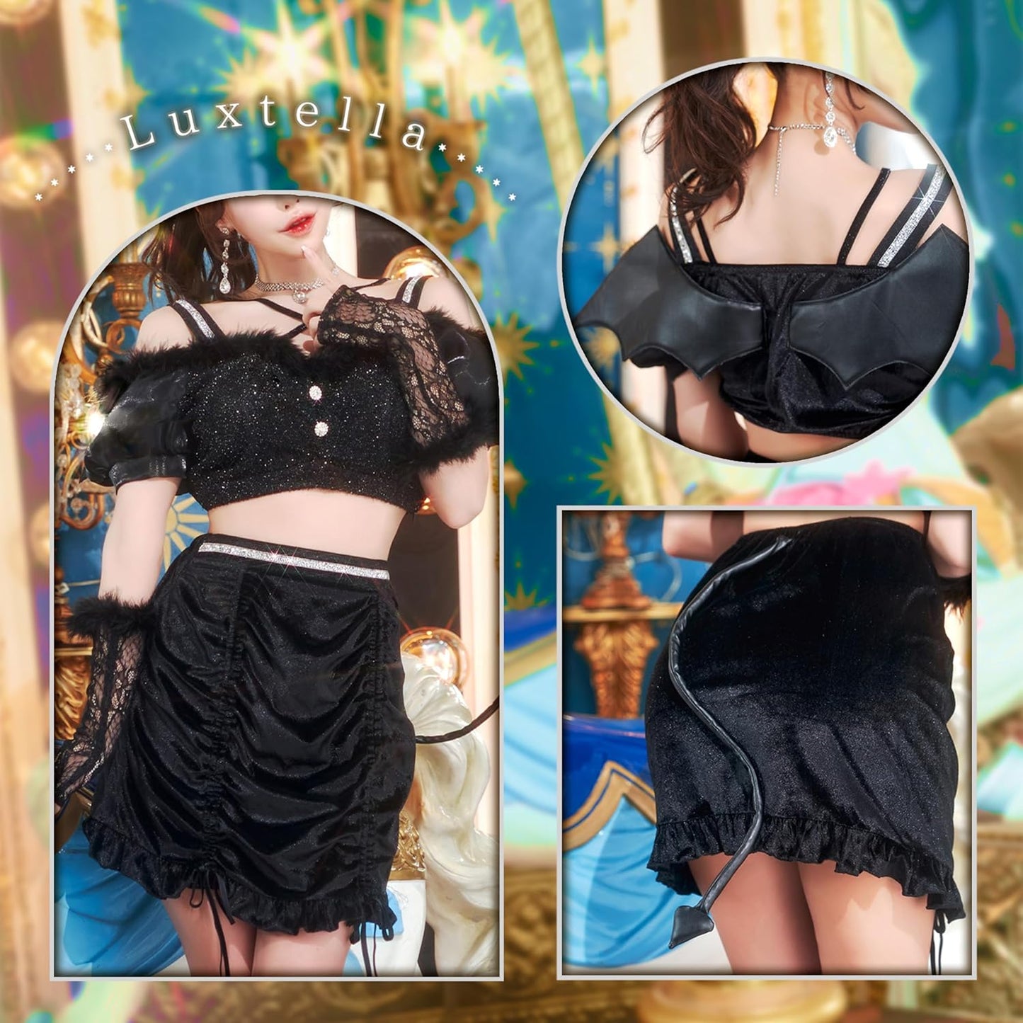 Clearstone Luxtera Cosplay Halloween Gloom Devil Women's Black