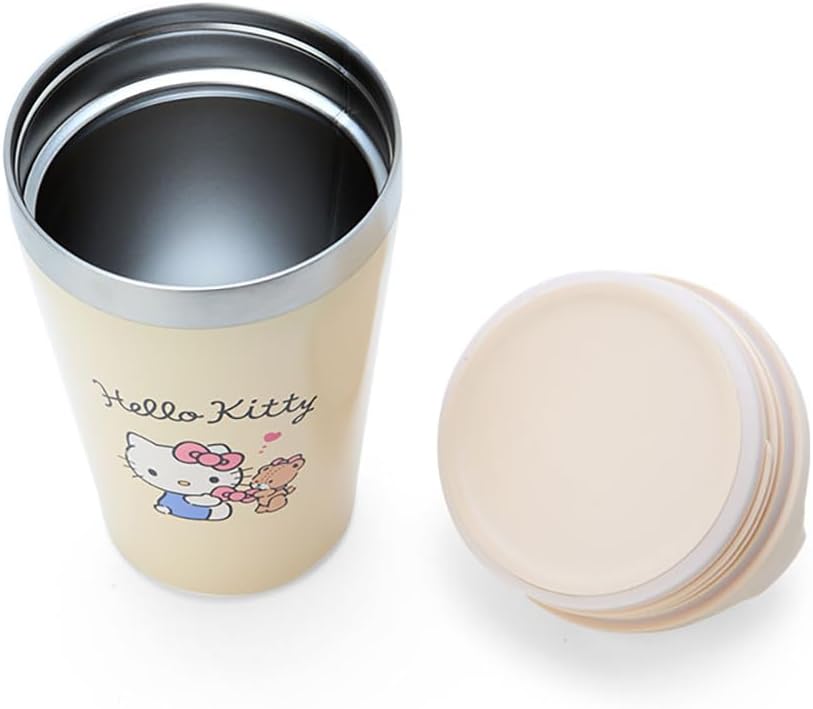 Sanrio 951587 Sanrio Steel Cup Stainless Steel Tumbler with Handle, Hello Kitty, Hello Kitty, 6.3 x 3.3 x 3.3 inches (16 x 8.5 x 8.5 cm), Stainless Steel Tumbler with Handle, Character 951587