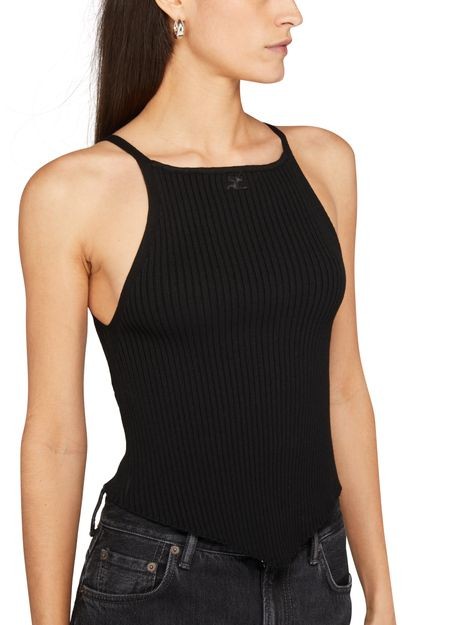 COURREGES Pointy シグネチャー リブニット トップス - Image 4