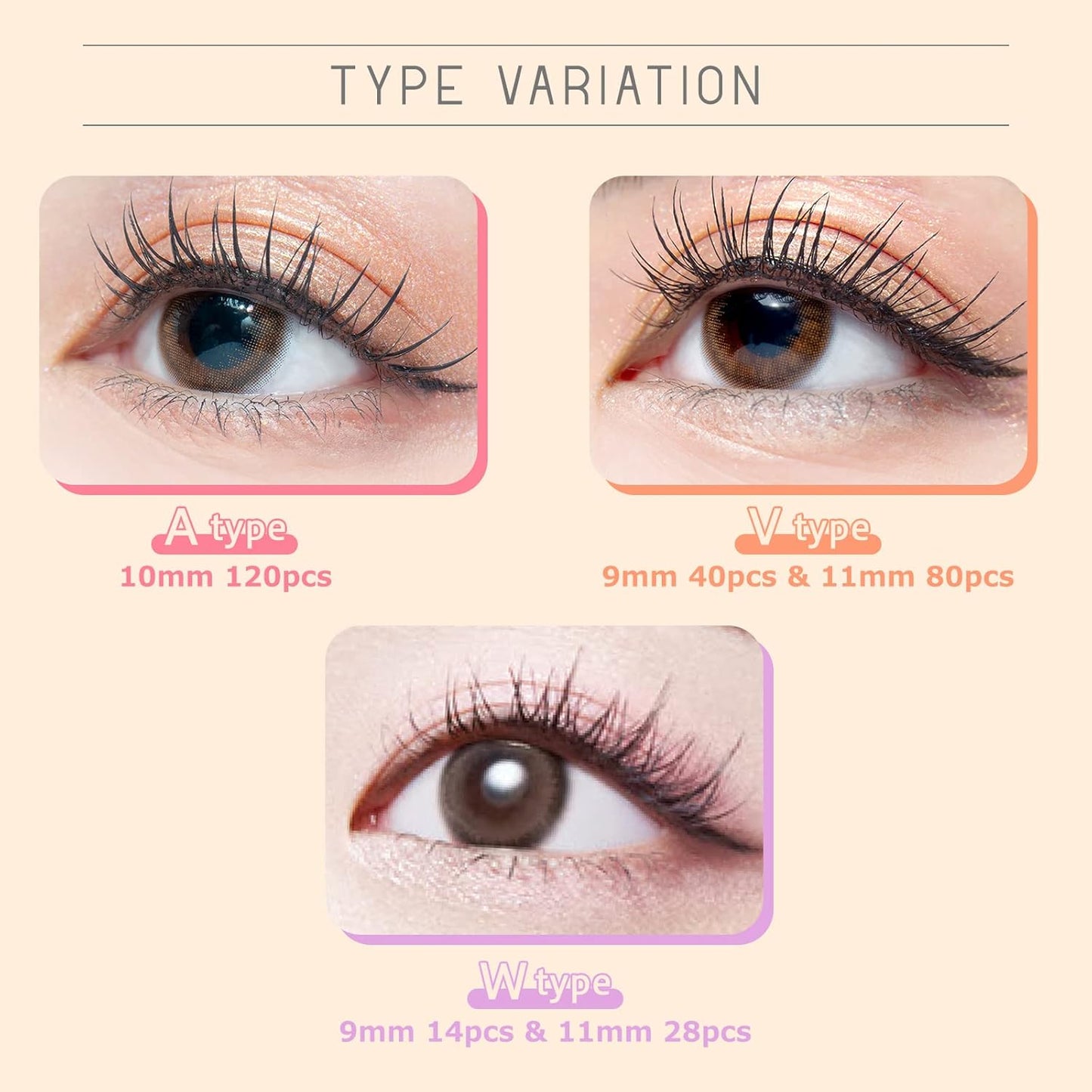 Litrile Tabacan Natural Eyelashes (V Type) False Eyelashes Partial Eyelashes