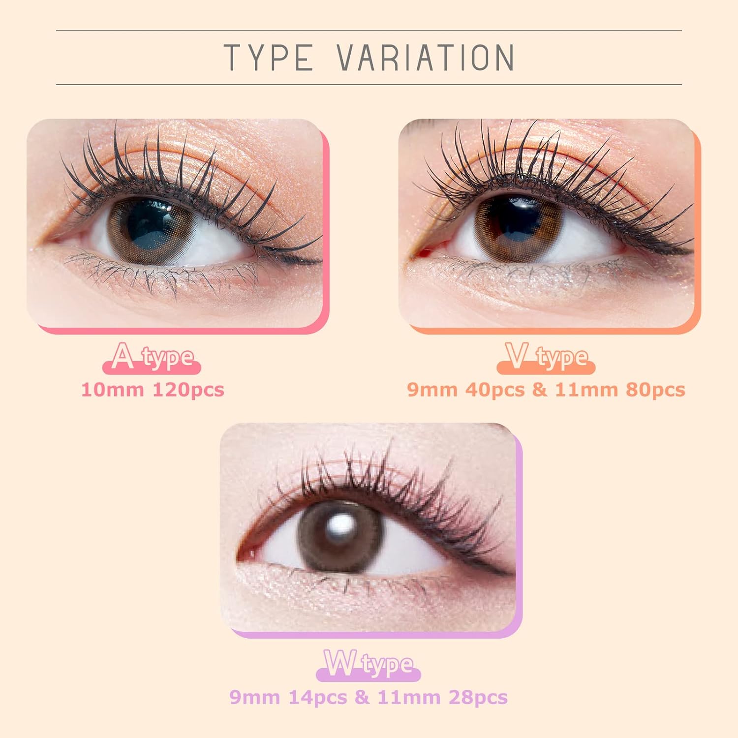 Litrile Tabacan Natural Eyelashes (V Type) False Eyelashes Partial Eyelashes