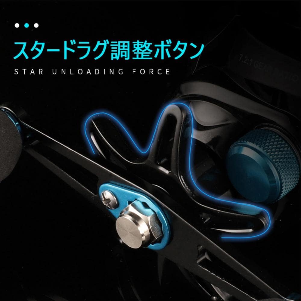 TBL200 Bait Reel, Ultra Lightweight, Fishing, Saltwater Fishing, Freshwater Fishing, Left/Right Handle, Fishing Reel, Bass Fishing, Beginners