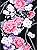 Yukata Kimono No. 83, Button Pattern, Black, Black