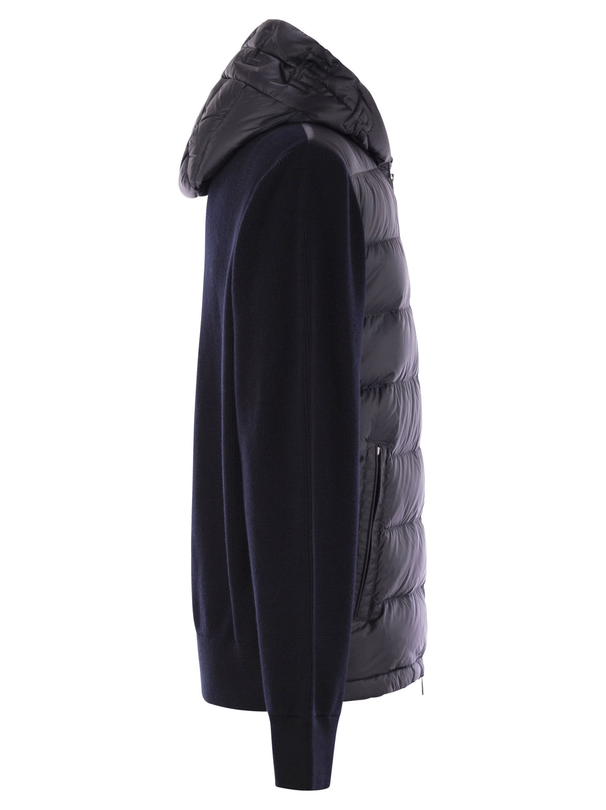 Moncler モンクラーはフードとジップ付きのウールスウェットシャツをパッドします - Image 4