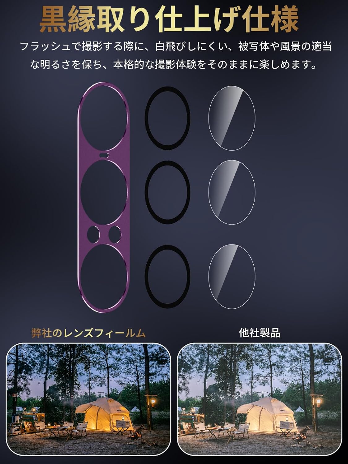 Xperia 1 VII Camera Film SO-51F / SOG15 Exclusive Camera Protection Aluminum Alloy 9H Tempered Glass Lens Cover Shock Resistant Full Protection AR High Transmittance Camera Cover Anti-Fingerprint