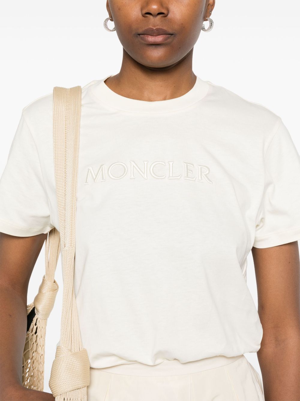 Moncler モンクラーロゴコットンTシャツ - Image 4